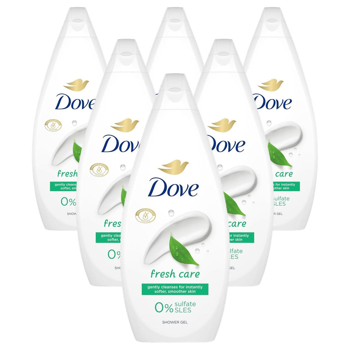 Dove Douchegel Frisse Verzorging 6 x 720 ml - Voordeelverpakking
