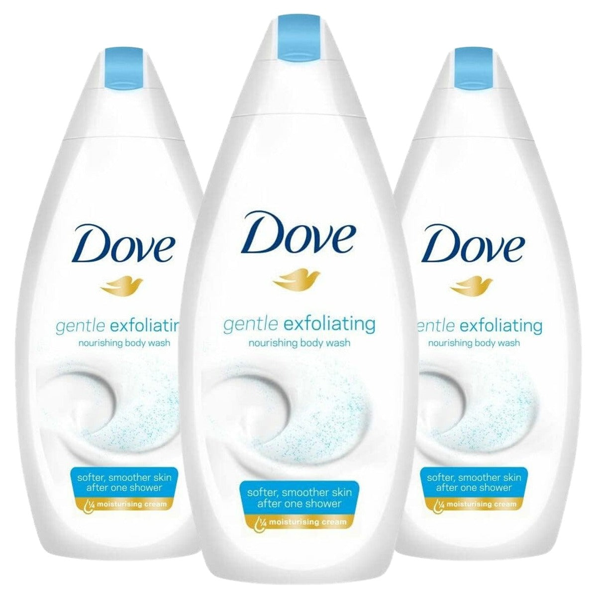 Dove Exfoliërende Douchegel zonder SLES 3 x 500 ml - Voordeelverpakking