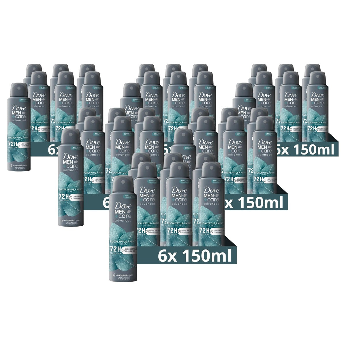Dove Men+Care Advanced Eucalyptus en Mint Spray - 6-pack