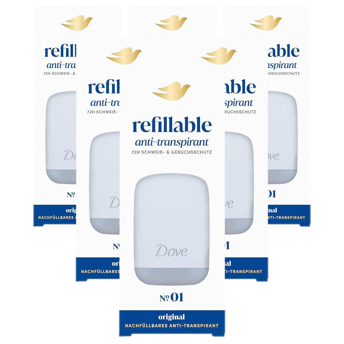 Dove Nr. 01 Original: 1 x starterset + navulling 6 x 35 ml - Voordeelverpakking