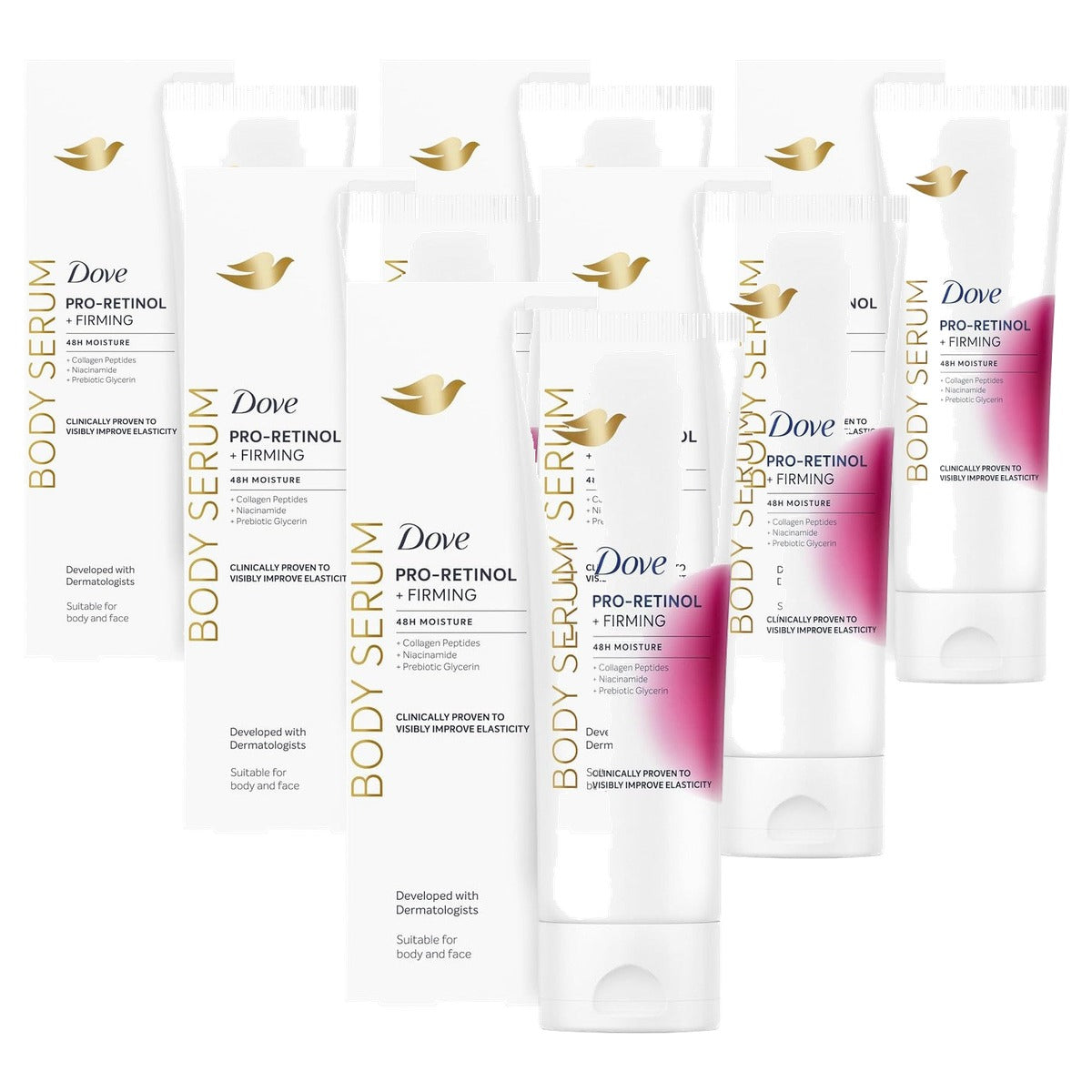 Dove Pro-Retinol Firming lichaamsserum 6 x 200 ml - Voordeelverpakking