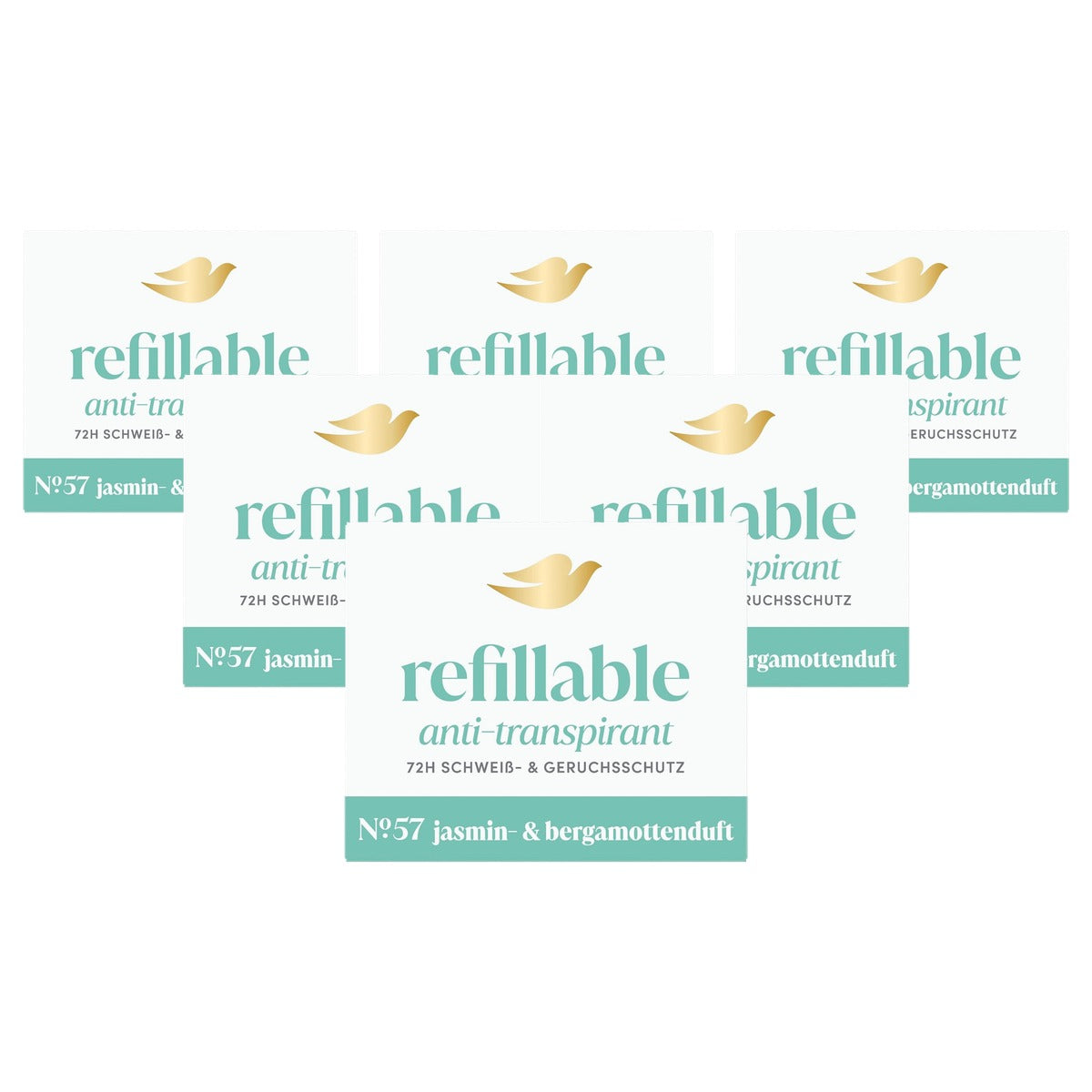 Dove Refill Deo Stick nr. 57 jasmijn & bergamot 6 x 35 ml - Voordeelverpakking