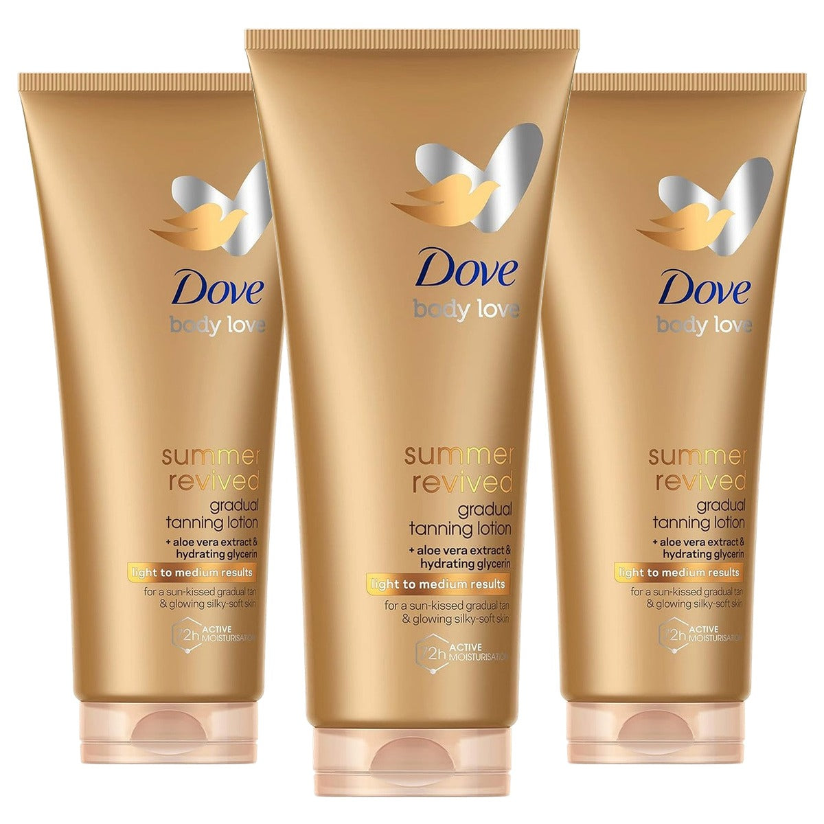 Dove Summer Revived Zelfbruinende Bodylotion 3 x 200 ml - Voordeelverpakking
