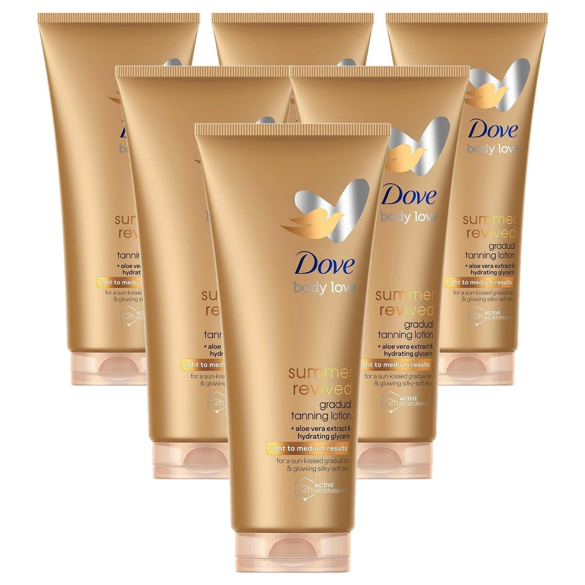 Dove Summer Revived Zelfbruinende Bodylotion 6 x 200 ml - Voordeelverpakking