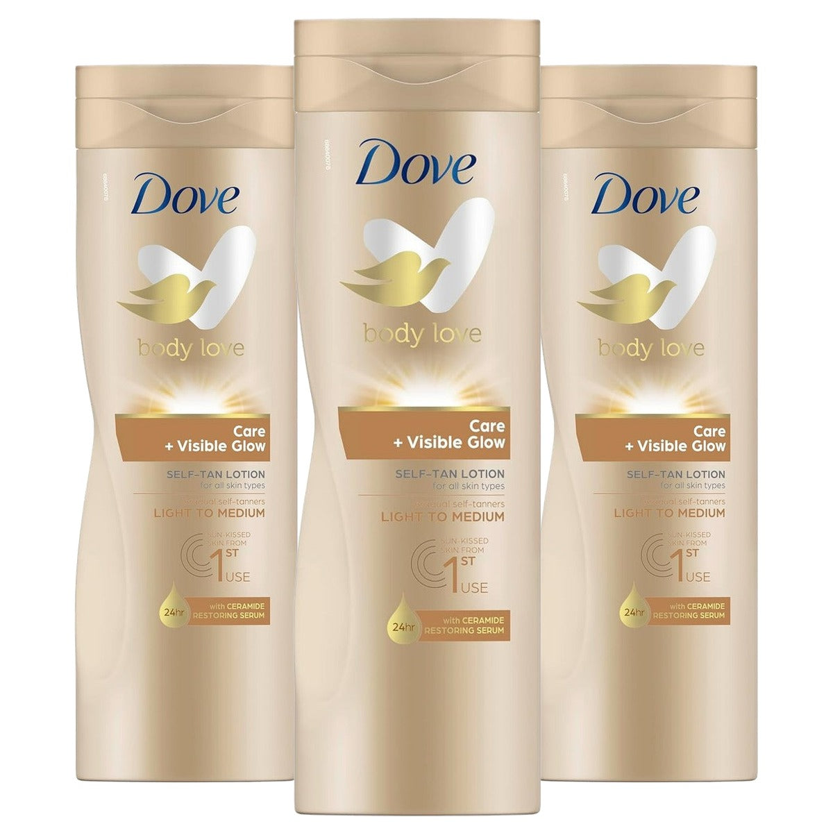 Dove Visible Glow Fair body lotion 3 x 400 ml - Voordeelverpakking