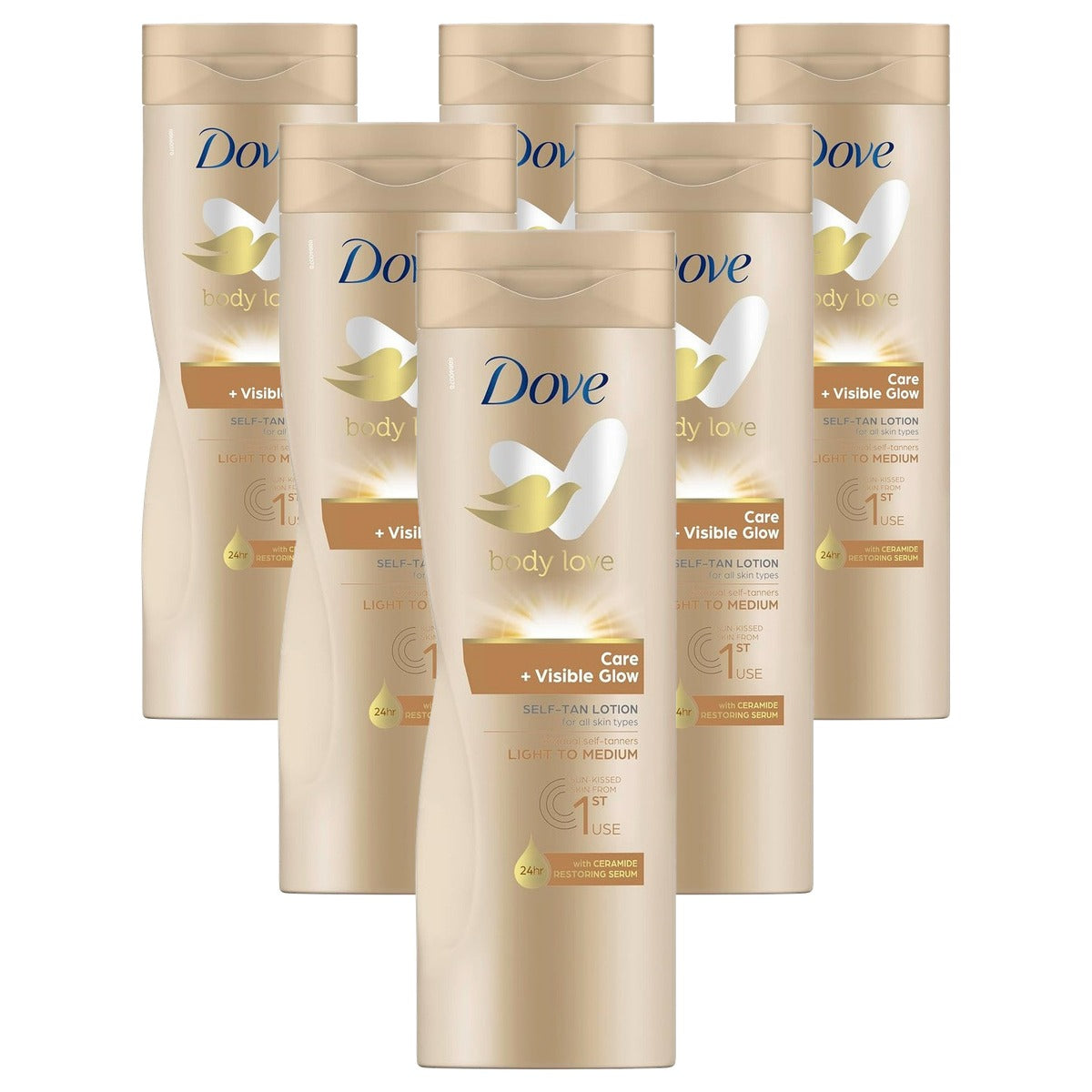 Dove Visible Glow Fair body lotion 6 x 400 ml - Voordeelverpakking