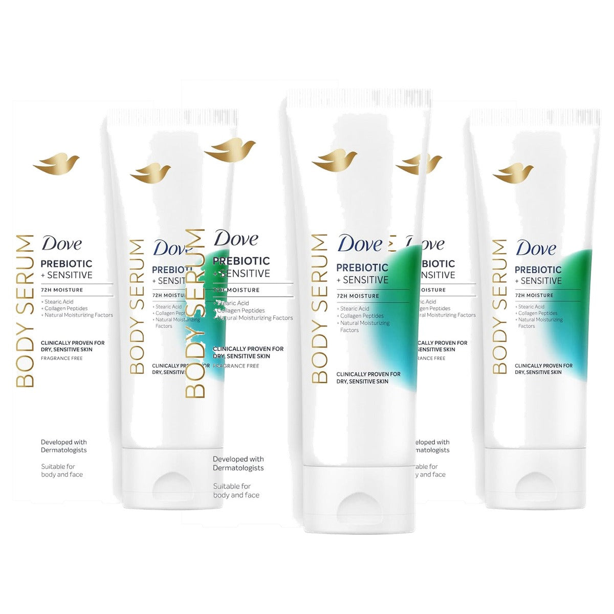 Dove Vochtserum Prebiotic Sensitive 3 x 200 ml - Voordeelverpakking