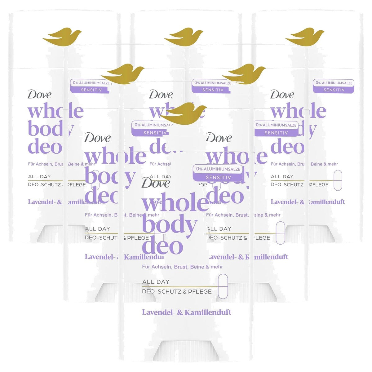 Dove Whole Body Deostick lavendel & kamille 6 x 75 ml - Voordeelverpakking
