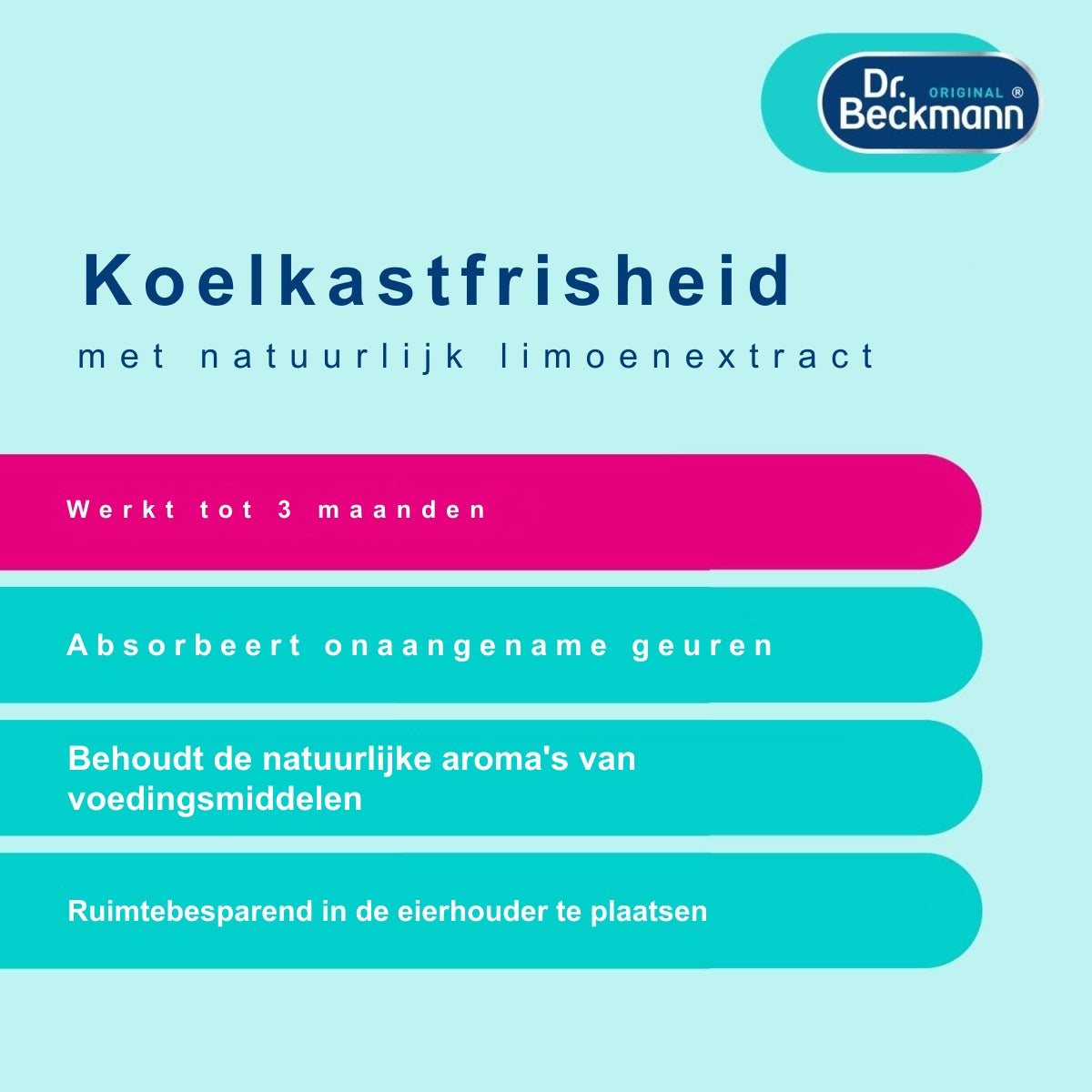 Dr. Beckmann Koelkastverfrisser Limoen 40 g
