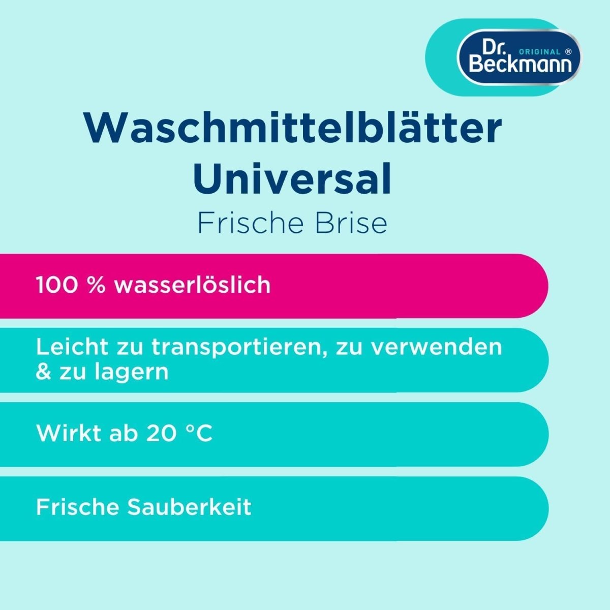 Dr. Beckmann Magic Leaves Universal Wasmiddelbladen 25 stuks door Huishoudvoordeel nu bij Huishoudvoordeel