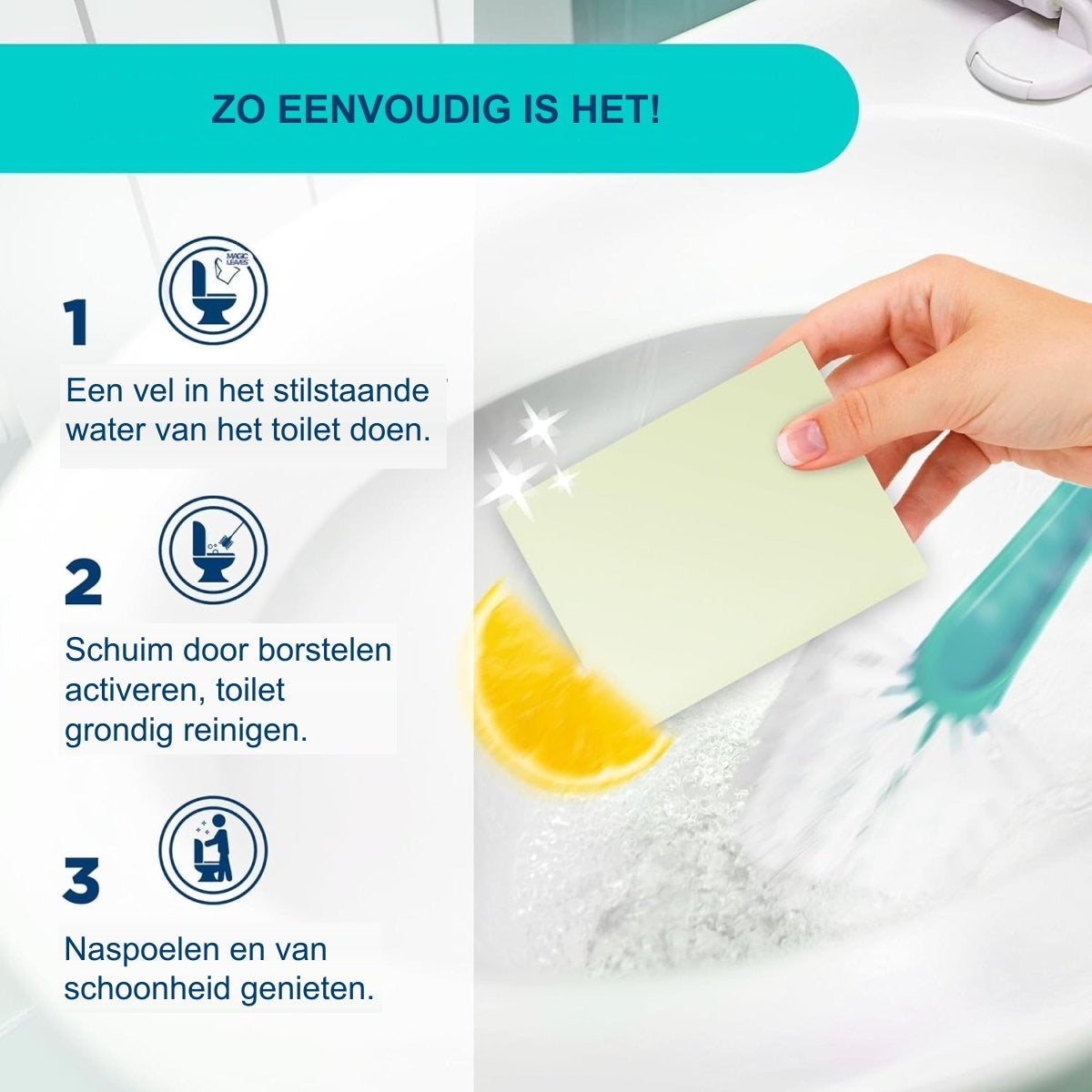 Dr. Beckmann Toilet Reinigingsbladen Citrus Sensation 20 vellen WC Reiniger