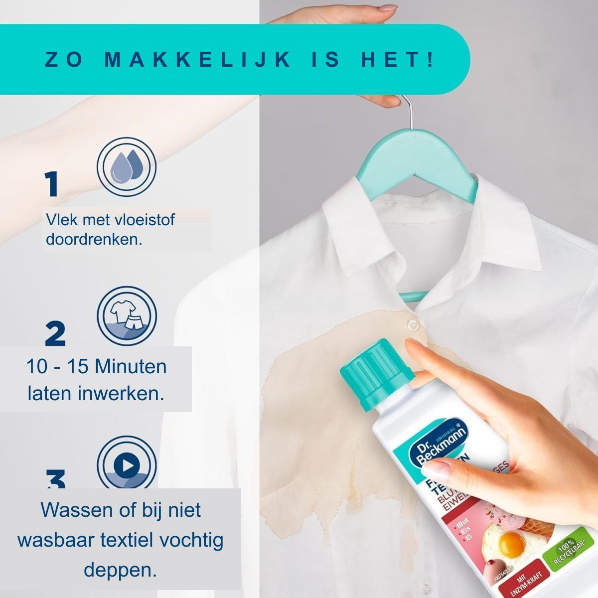 Dr. Beckmann Vlekkenduivel Bloed & Eiwit Vlekkenverwijderaar 50 ml