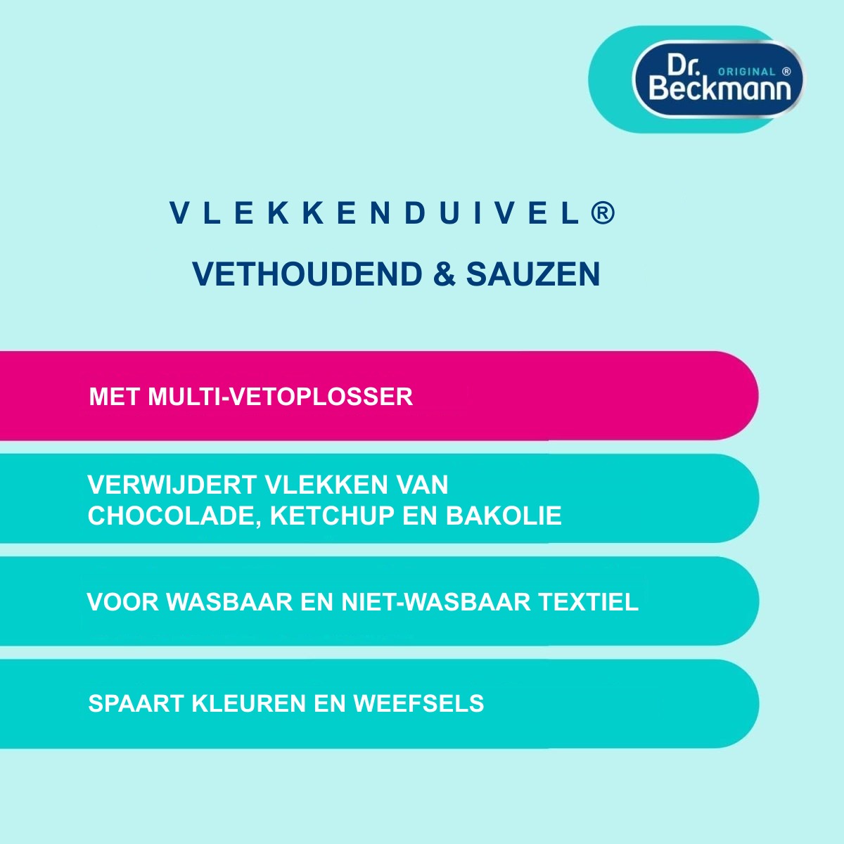 Dr. Beckmann Vlekkenduivel Spijsvet & Sauzen Vlekkenverwijderaar 50 ml