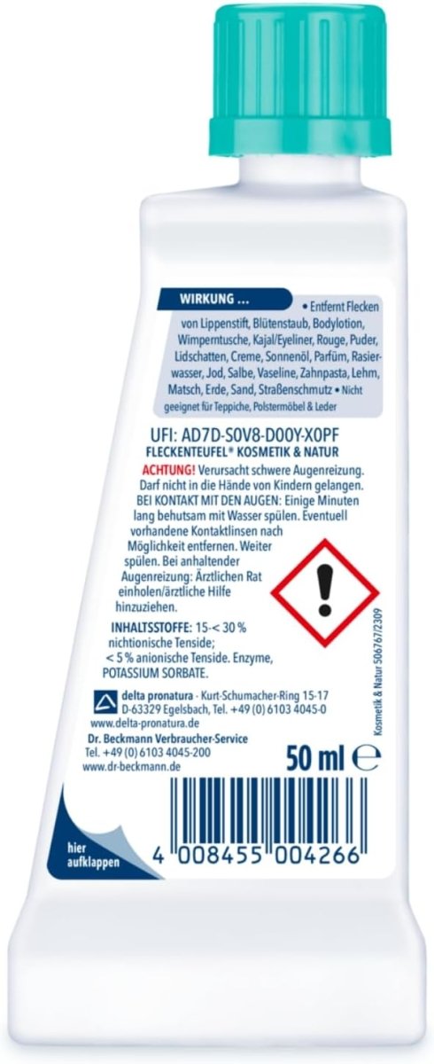 Dr. Beckmann Vlekkenverwijderaar Vlekkenduivel Natuur & Cosmetica 50 ml door Huishoudvoordeel nu bij Huishoudvoordeel