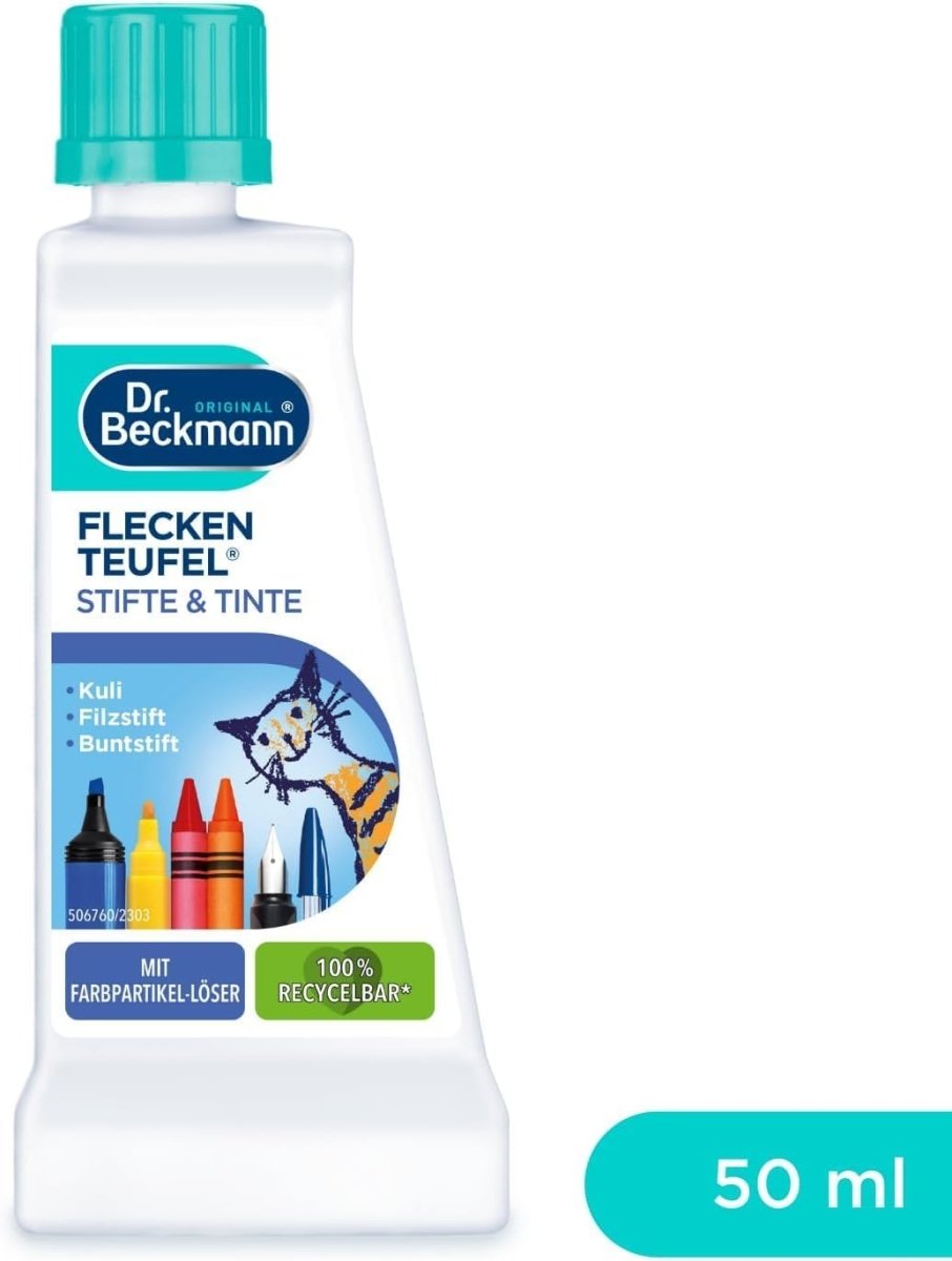 Dr. Beckmann Vlekkenverwijderaar Vlekkenduivel Pennen & Inkt 50 ml door Huishoudvoordeel nu bij Huishoudvoordeel