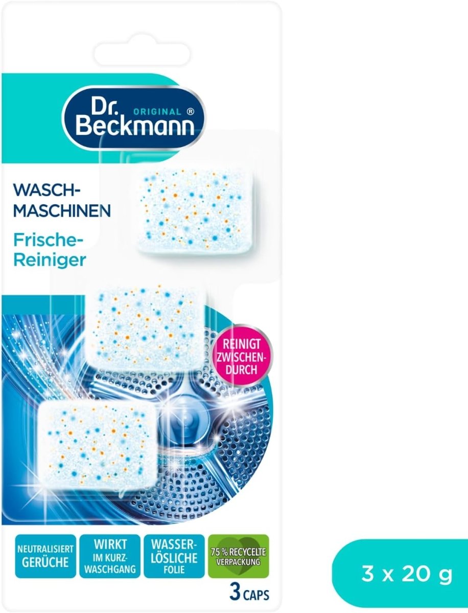 Dr. Beckmann Wasmachinereiniger Caps 3 x 20 g door Dr. Beckmann nu bij Huishoudvoordeel