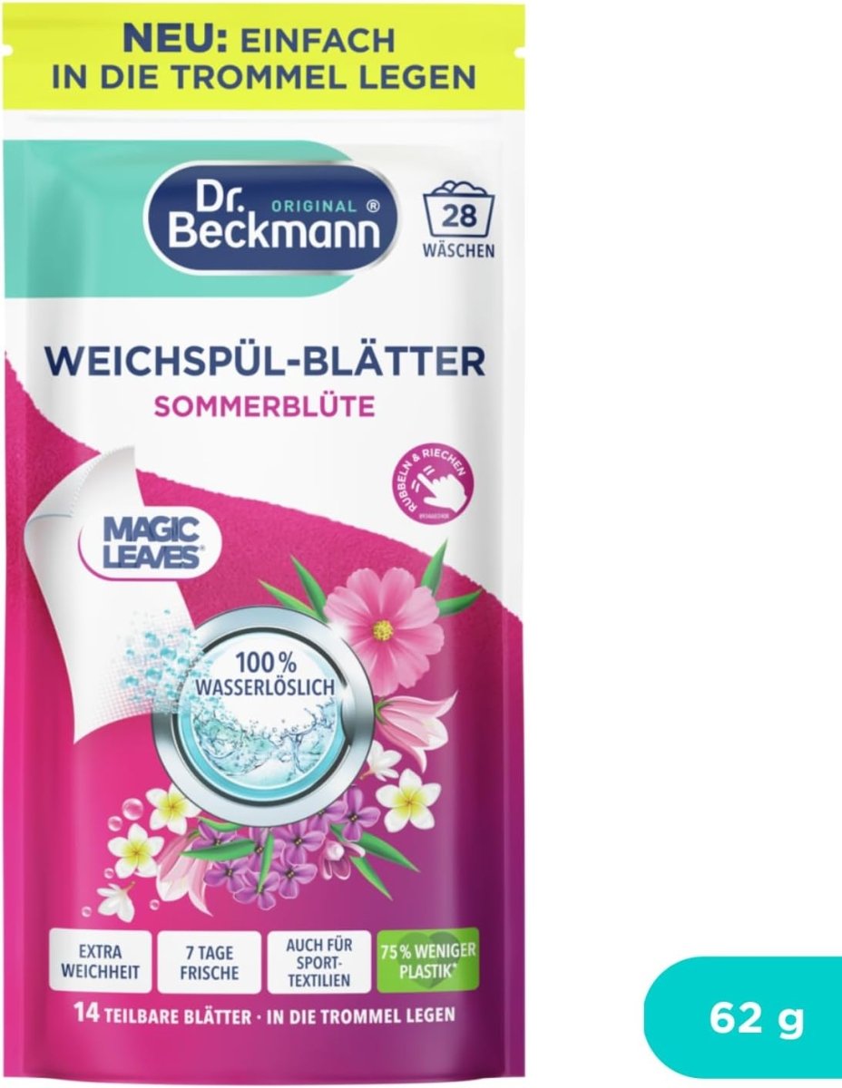 Dr. Beckmann Wasverzachterdoekjes Zomerbloesem 14 vellen door Huishoudvoordeel nu bij Huishoudvoordeel