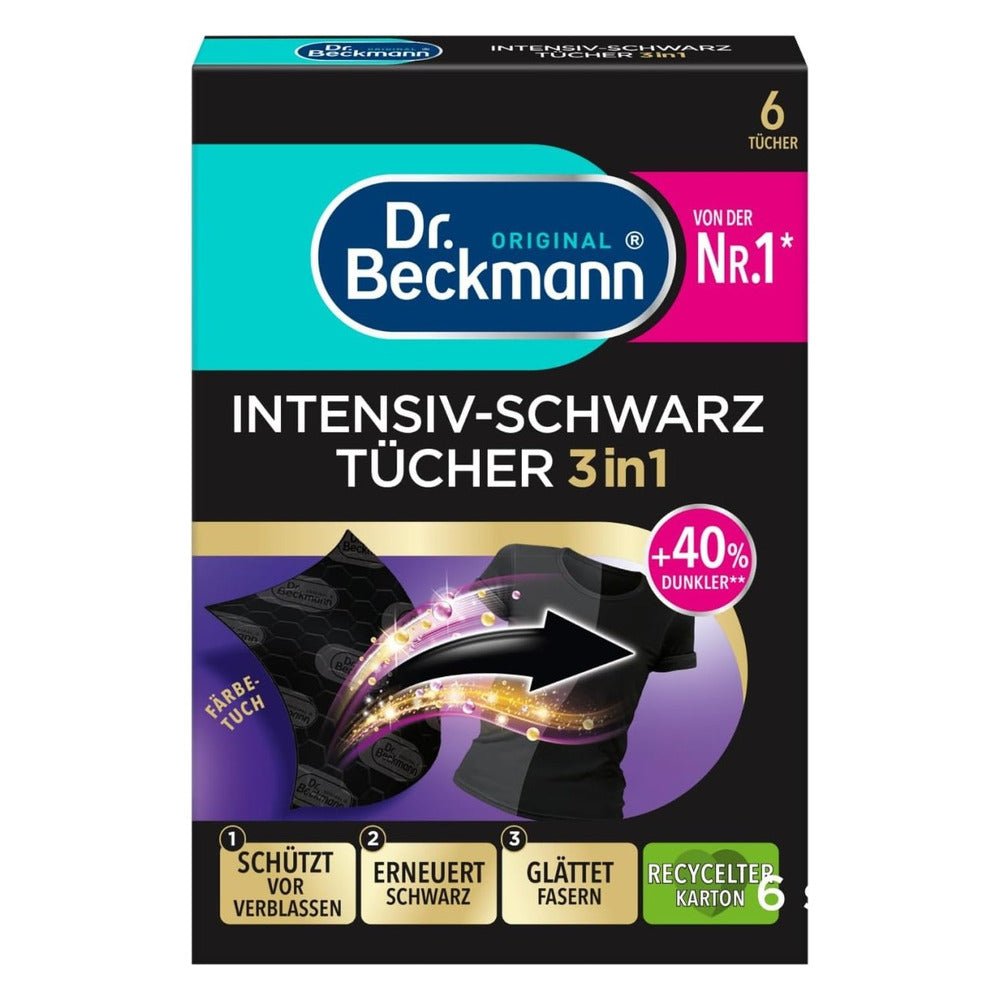 Dr. Beckmann Zwarte Was Doekjes Intensive Black 2in1 6 stuks door Huishoudvoordeel nu bij Huishoudvoordeel