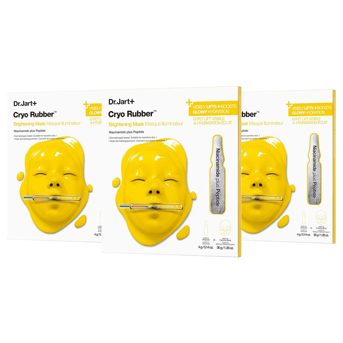 Dr. Jart+ Cryo Rubber Masker met Niacinamide en Vitamine C - 3-pack