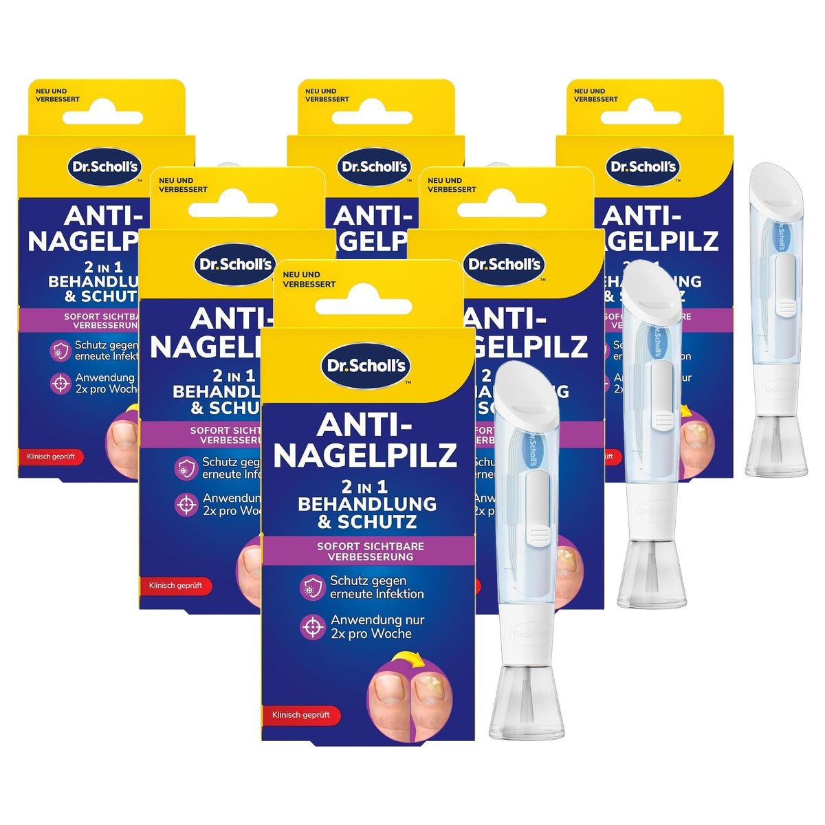 Dr. Scholl's 2-in-1 pen voor nagelschimmel - 6-pack