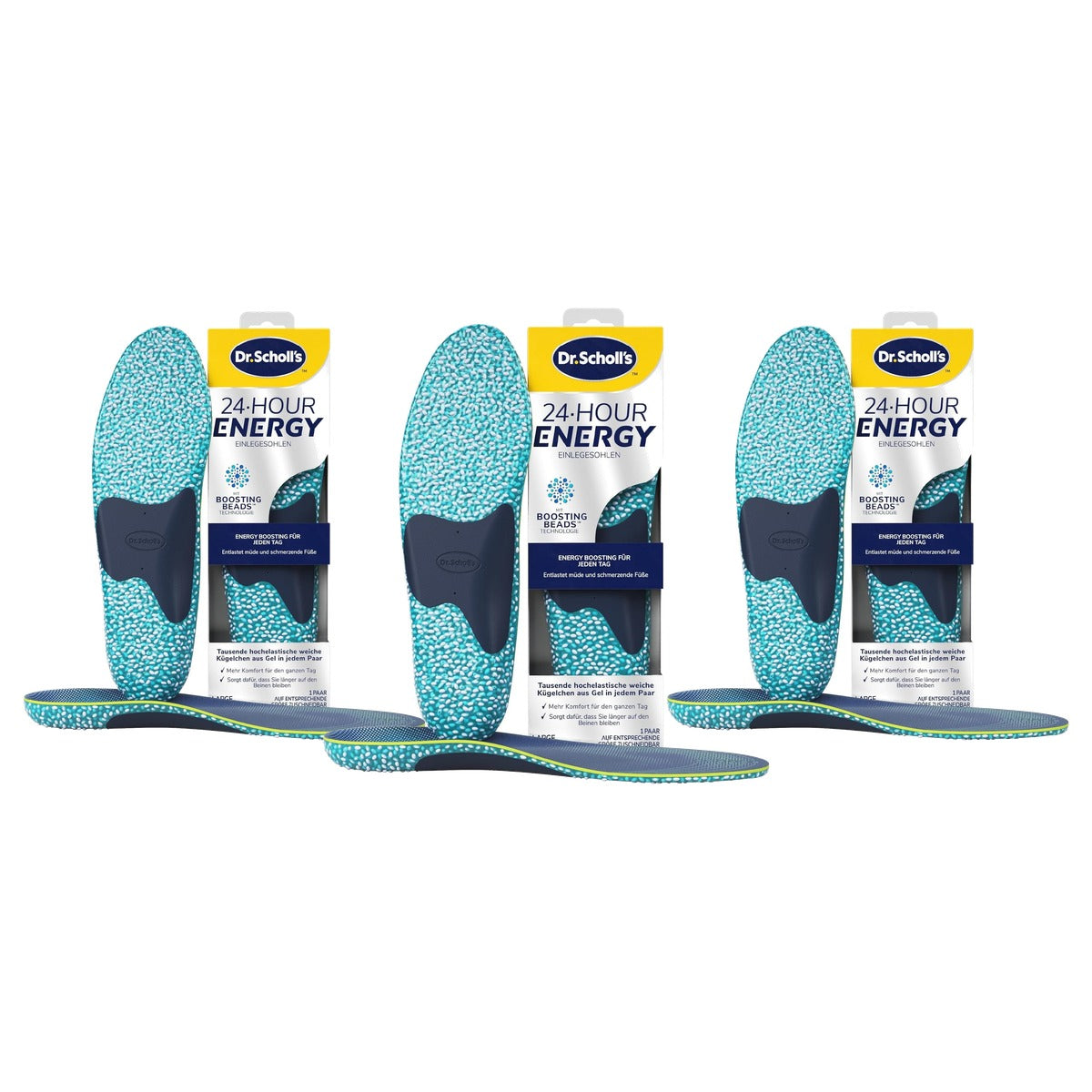 Dr. Scholl's 24-uurs Energy inlegzolen - 3-pack