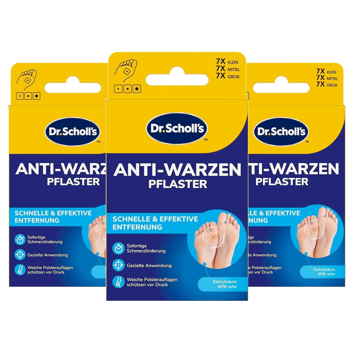 Dr. Scholl's Anti-wrattenpleisters 3 x 21 stuks - Voordeelverpakking