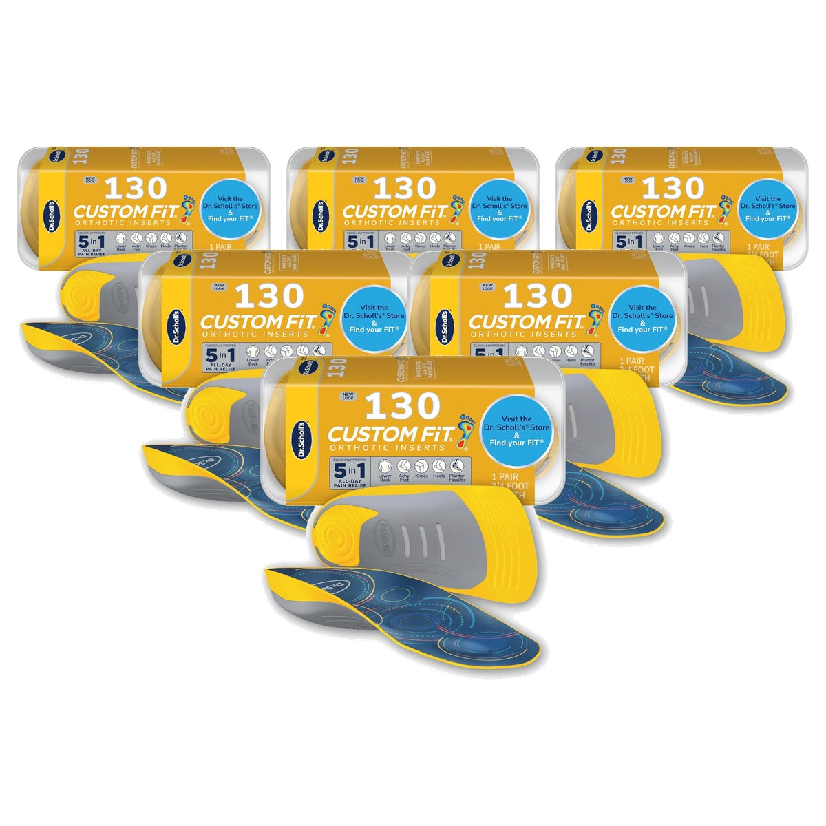 Dr. Scholl's CF 130 Inlegzolen Custom Fit - 6-pack