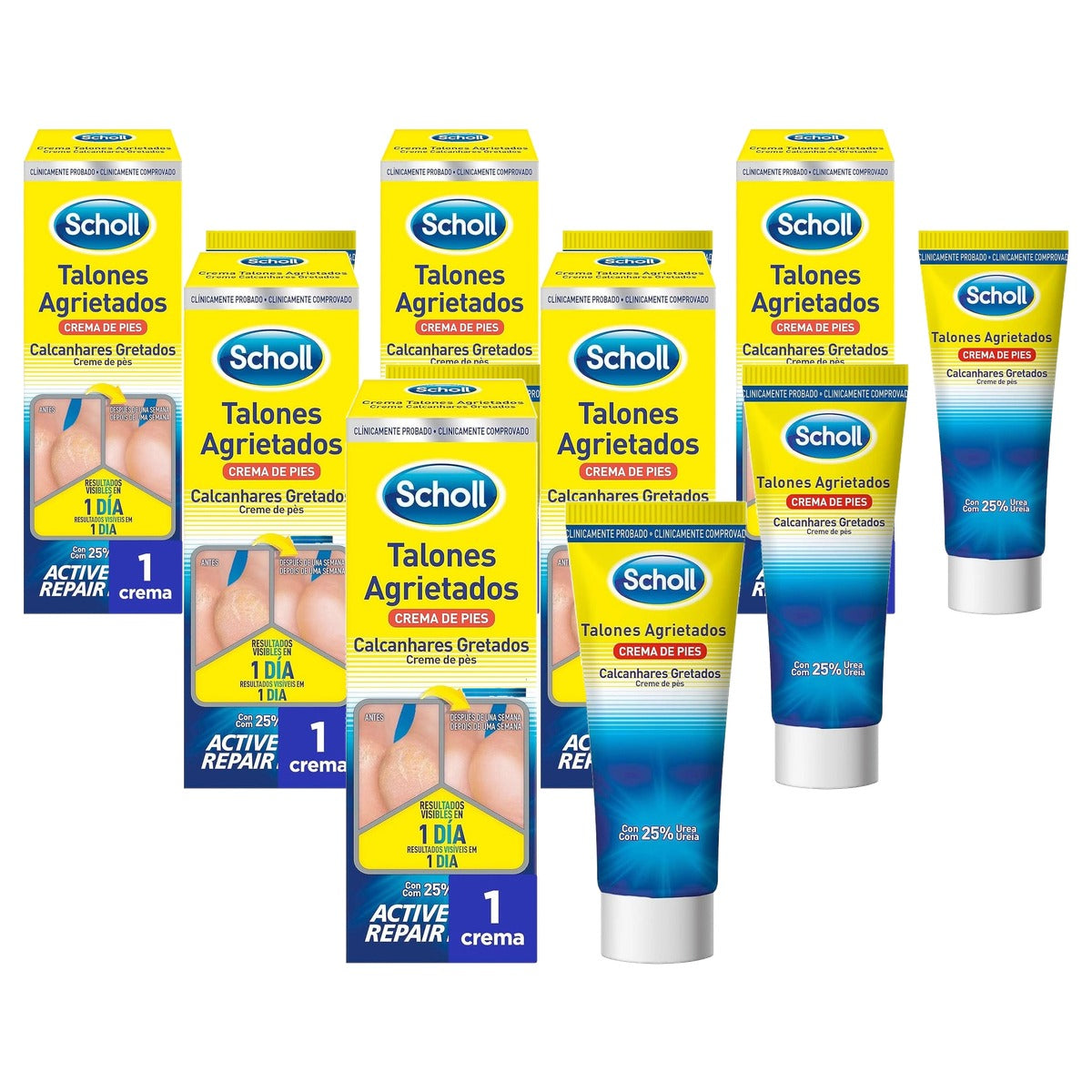 Dr. Scholl's Crème voor Gebarsten Hielen 6 x 60 ml - Voordeelverpakking