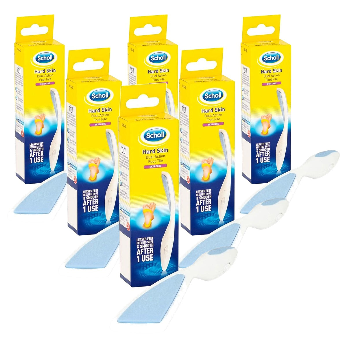 Dr. Scholl's Double-Action Voetvijl 1 bestand - 6-pack