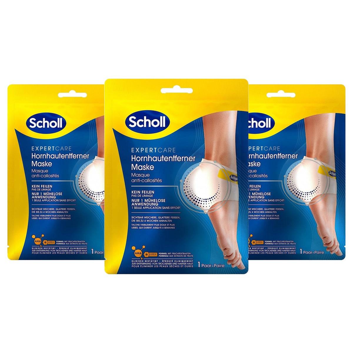 Dr. Scholl's eeltverwijderingsmasker 3 x 30 g - Voordeelverpakking