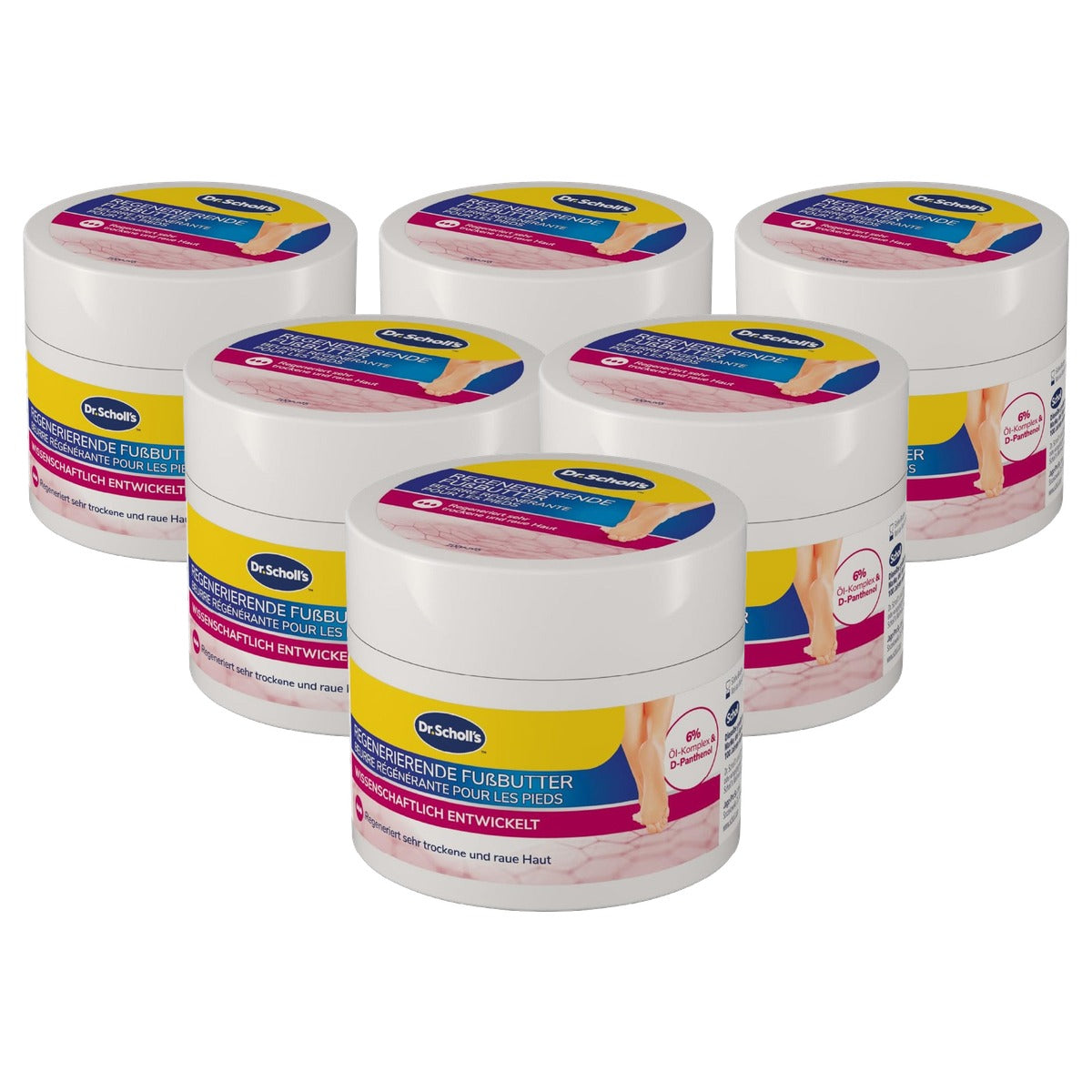 Dr. Scholl's Expertcare regenererende voetboter 6 x 150 ml - Voordeelverpakking
