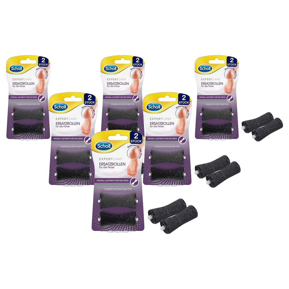 Dr. Scholl's ExpertCare reservewielen hiel 2 rollen - 6-pack