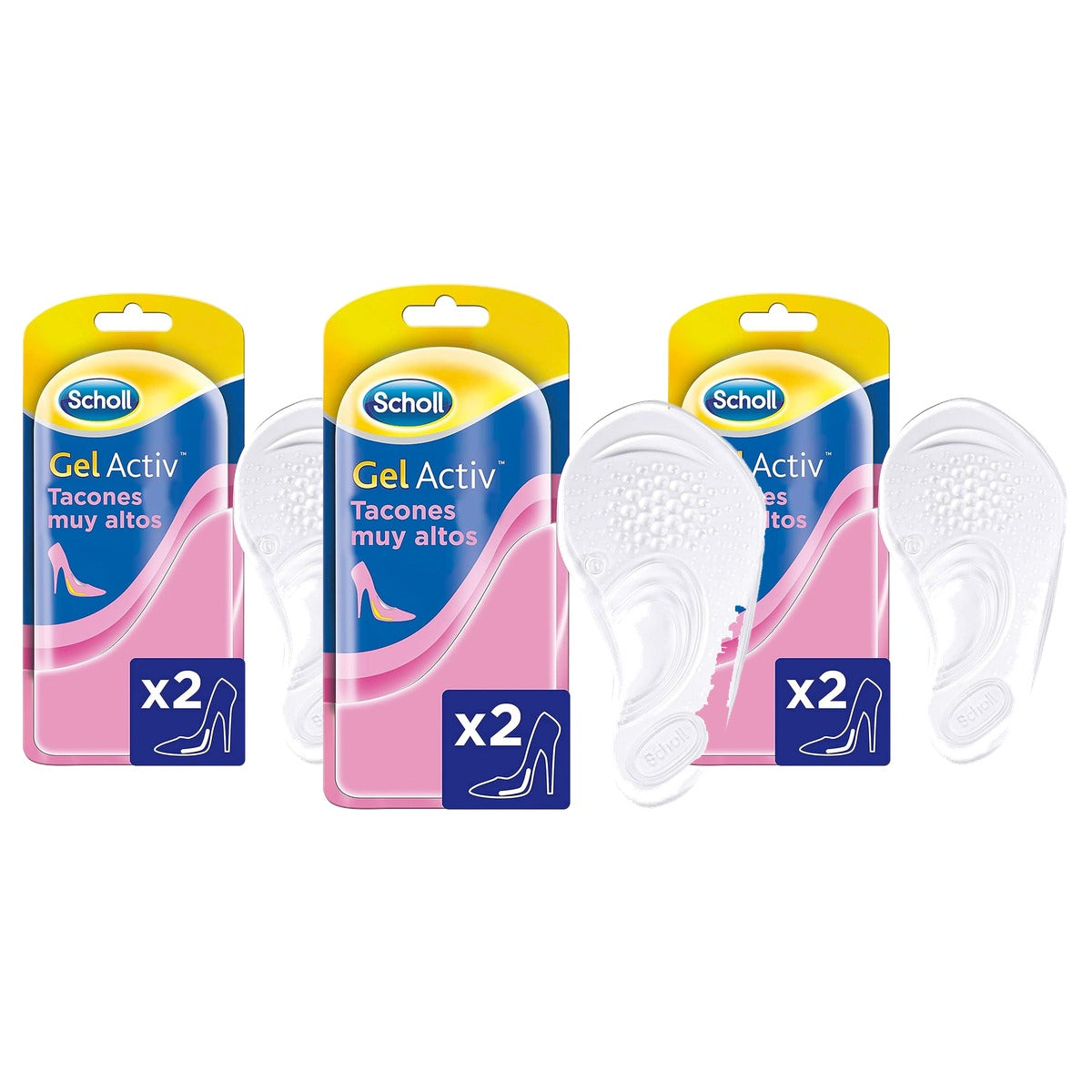 Dr. Scholl's Gel Activ Plant Tacon Muy Alto - 3-pack