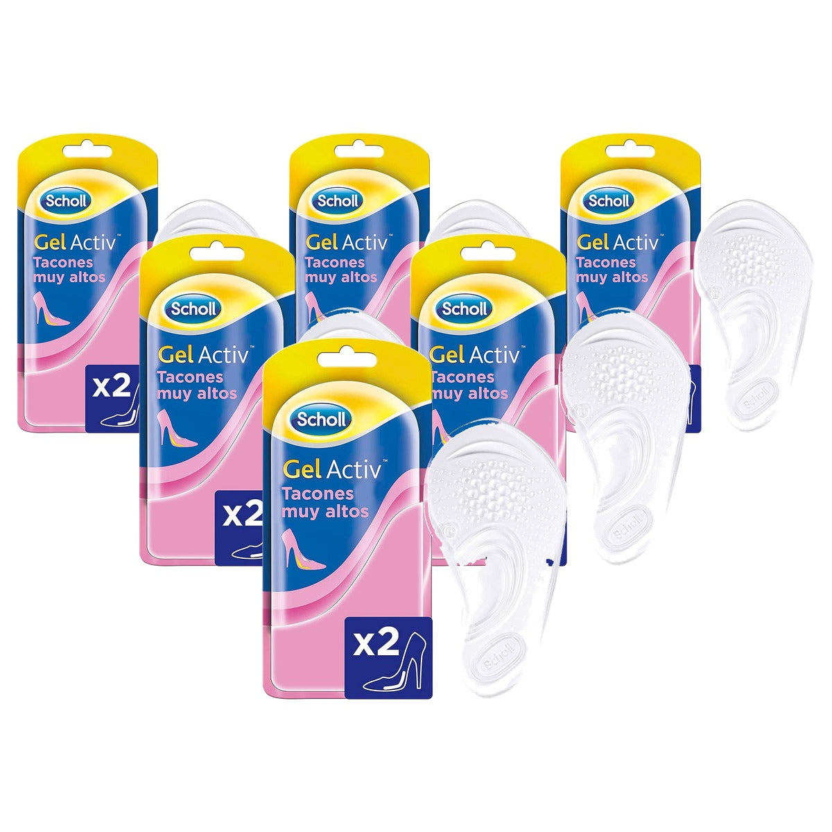 Dr. Scholl's Gel Activ Plant Tacon Muy Alto - 6-pack