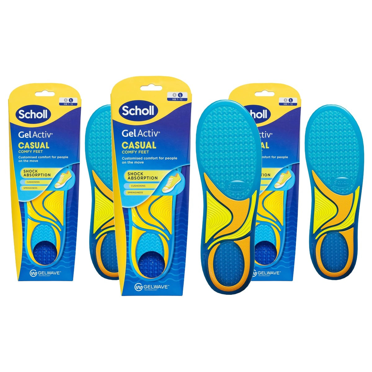 Dr. Scholl's GelActiv Casual inlegzolen S (UK 36-40) - 3-pack