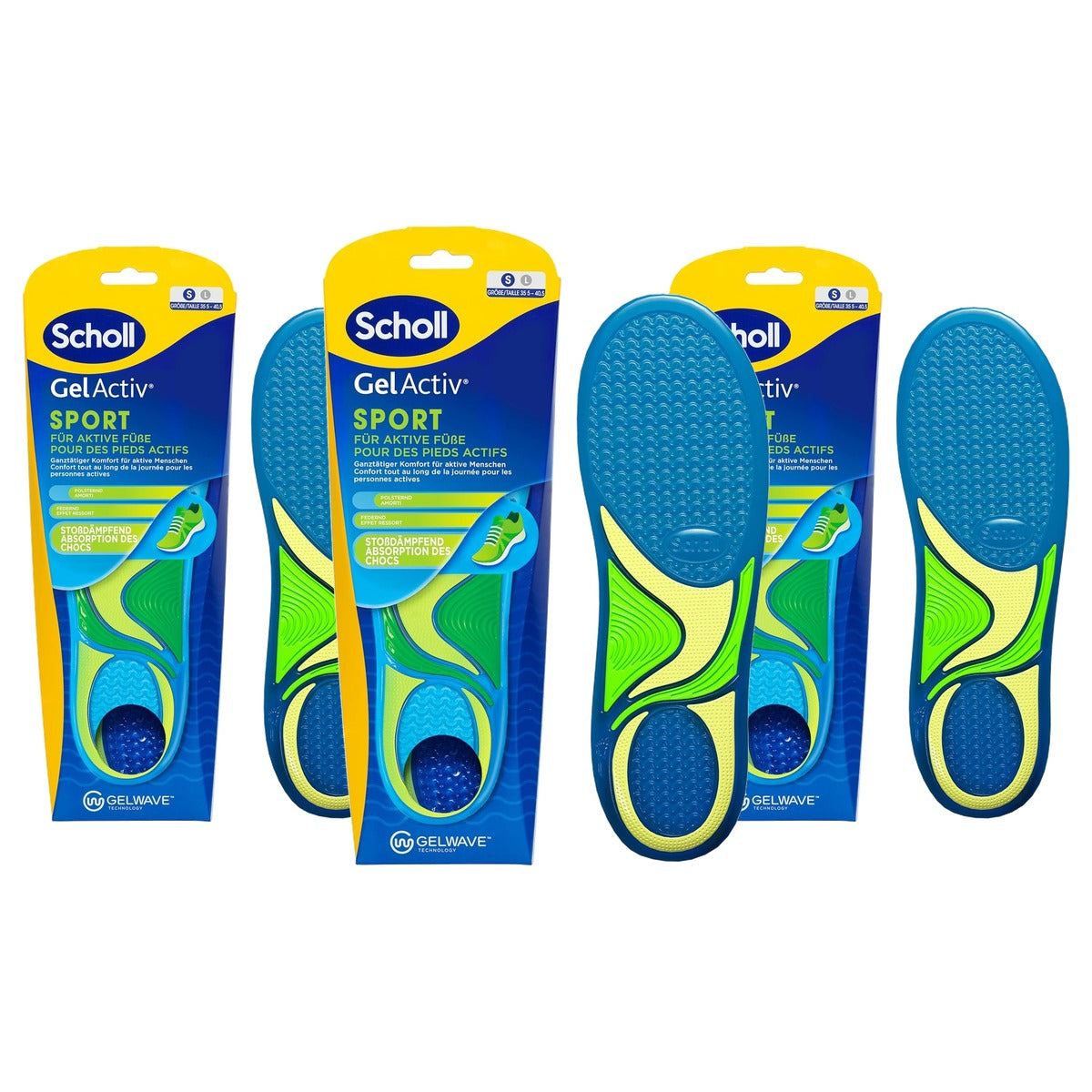 Dr. Scholl's GelActiv Sport-inlegzolen vrouwen 35,5-40,5 - 3-pack