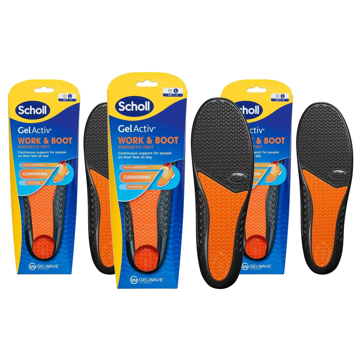 Dr. Scholl's GelActiv werk- en laarsinlegzolen - 3-pack