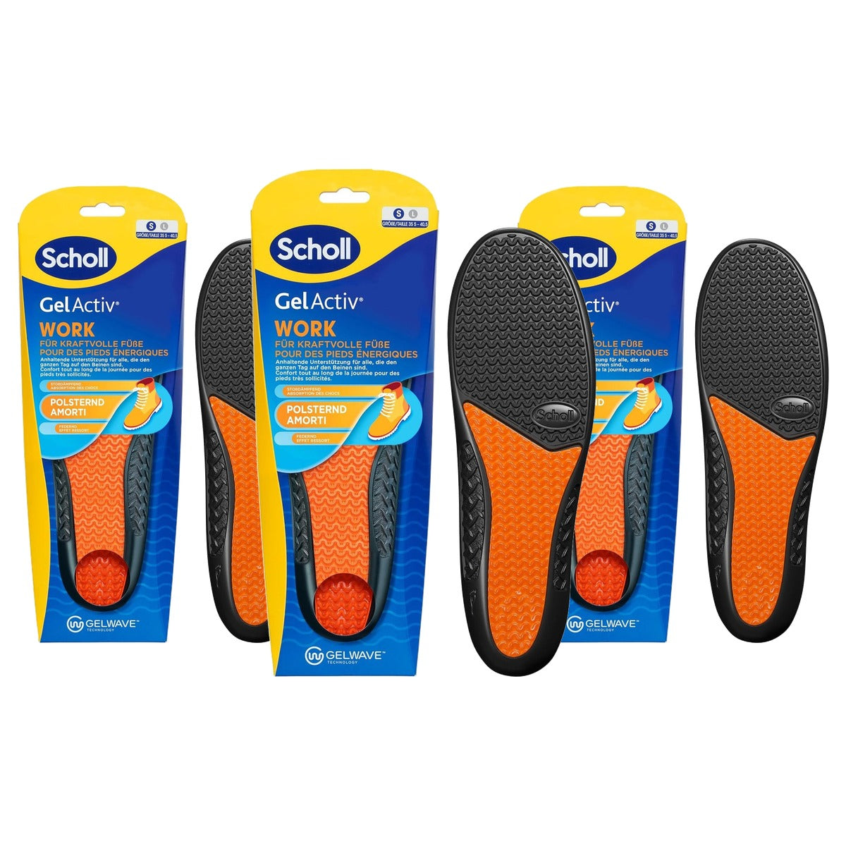 Dr. Scholl's GelActiv Work Inlegzolen 35,5-40,5 1 paar gelzolen - 3-pack