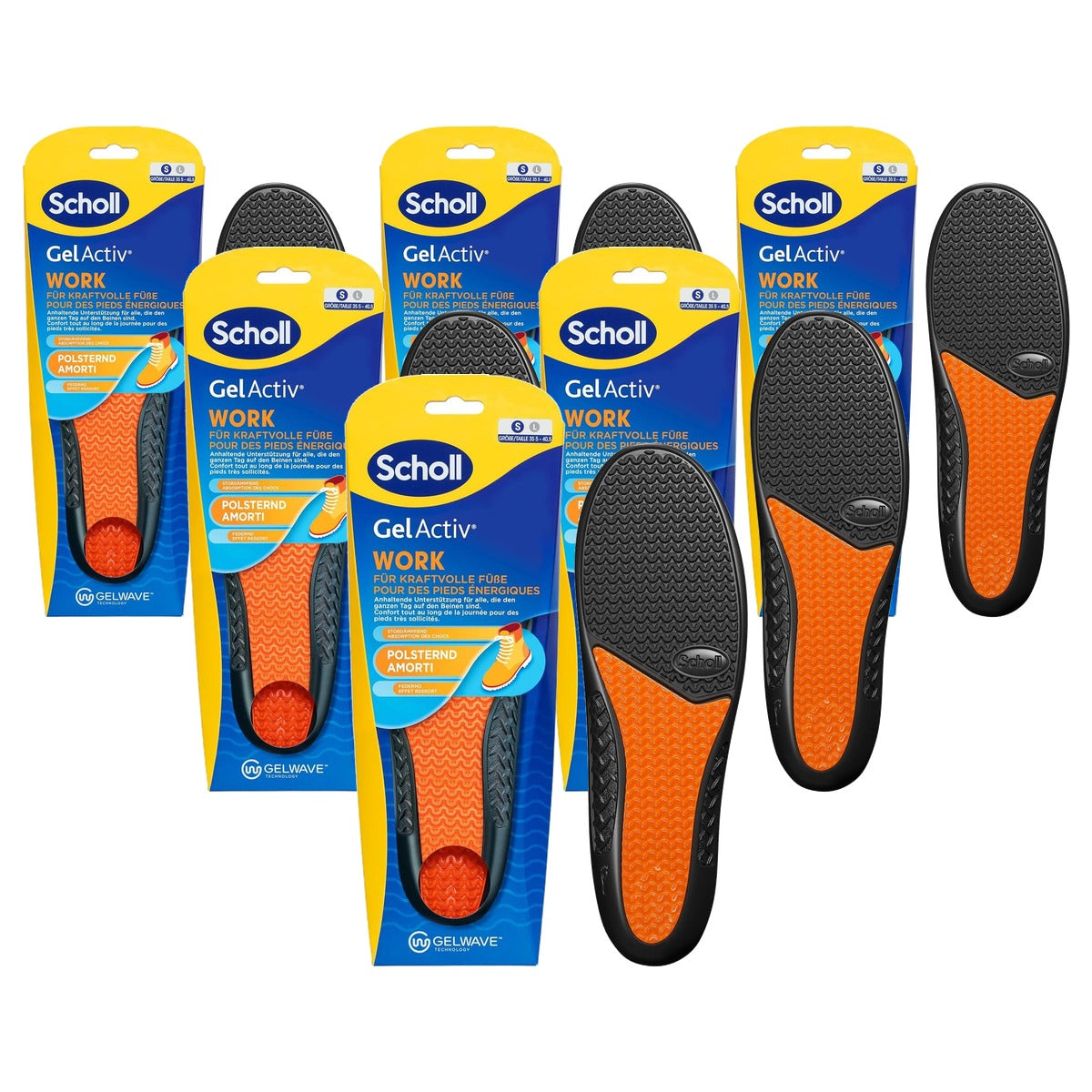 Dr. Scholl's GelActiv Work Inlegzolen 35,5-40,5 1 paar gelzolen - 6-pack