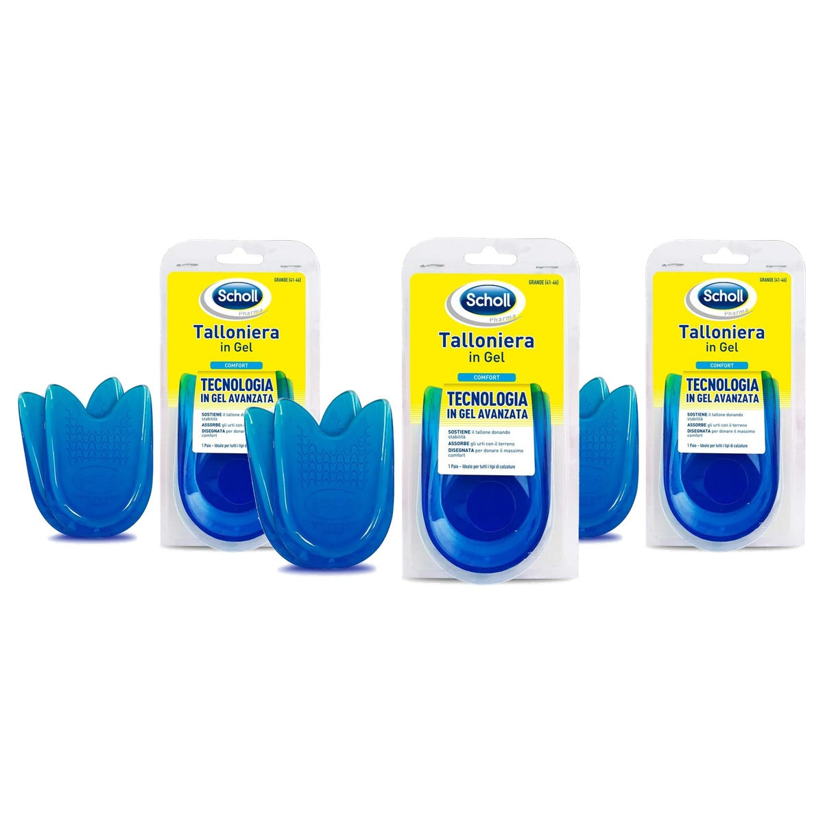 Dr. Scholl's Hielkussen comfort van gel, groot - 1 product - 3-pack