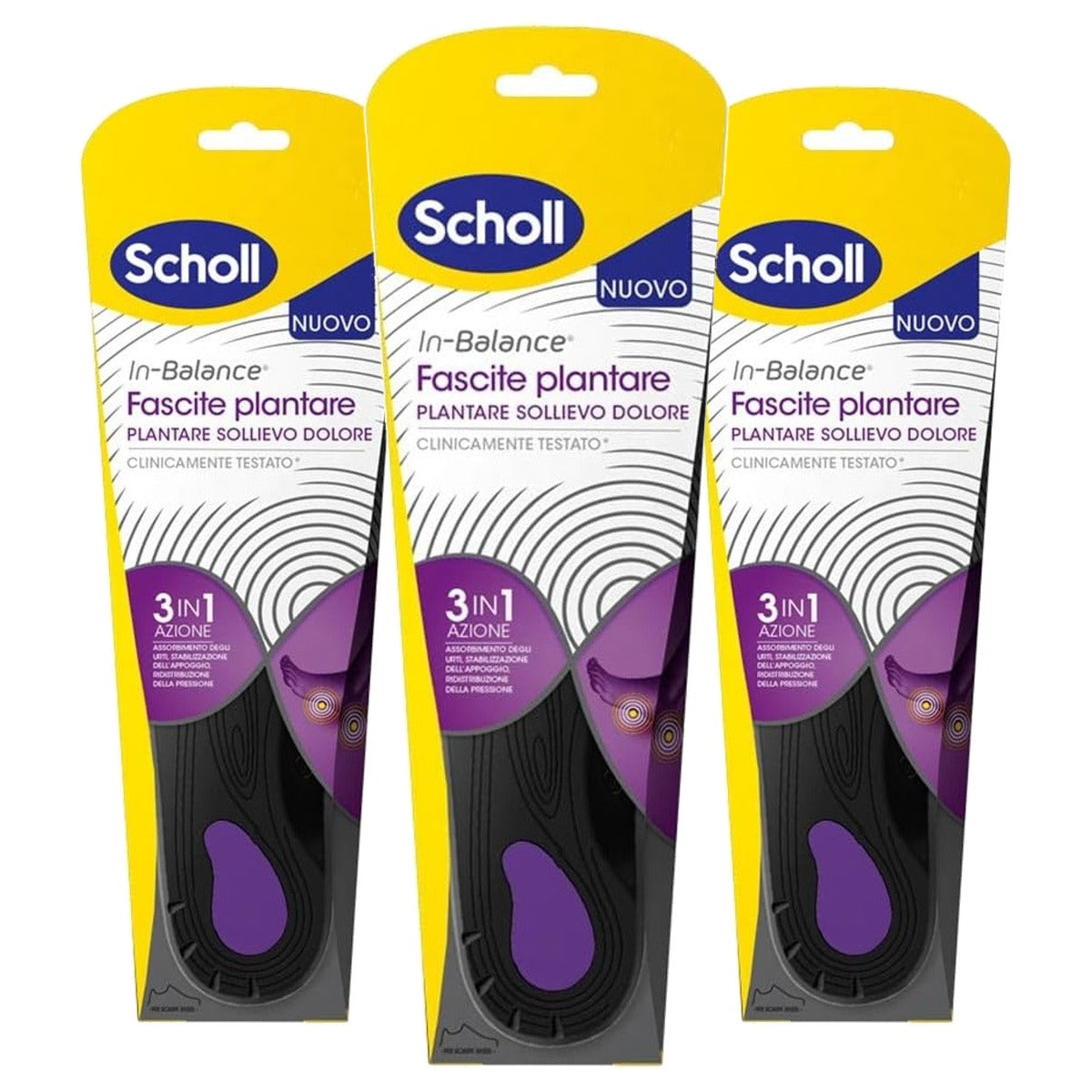 Dr. Scholl's In-Balance Voetbed L (42,5-45), 1 paar - 3-pack