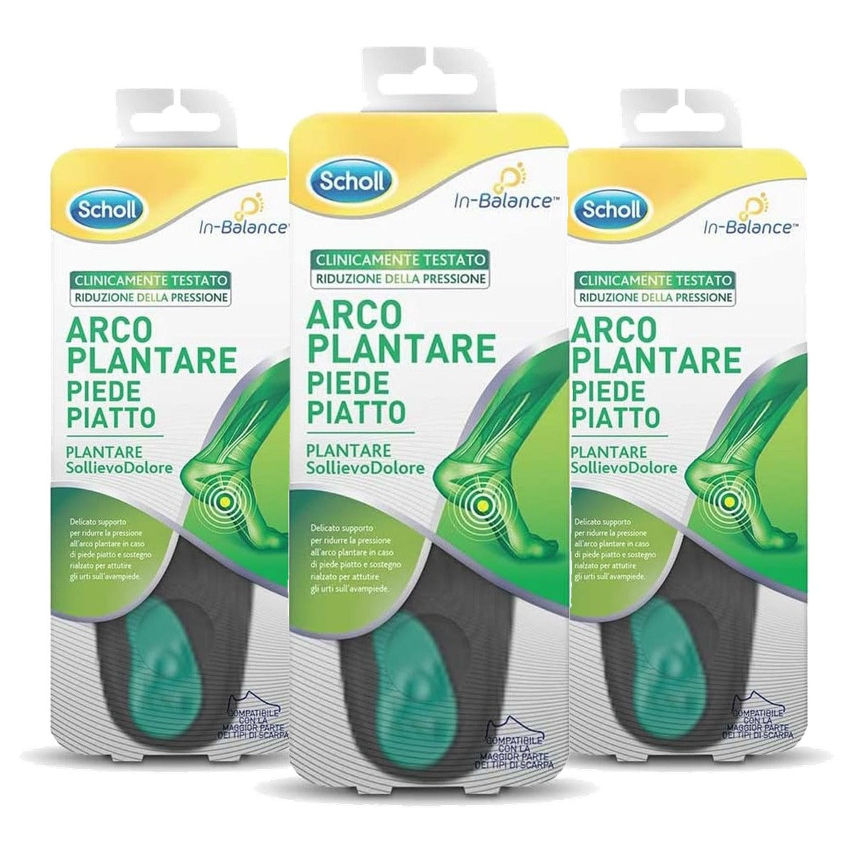 Dr. Scholl's In-Balance voetgewelf-voetbed maat M - 3-pack