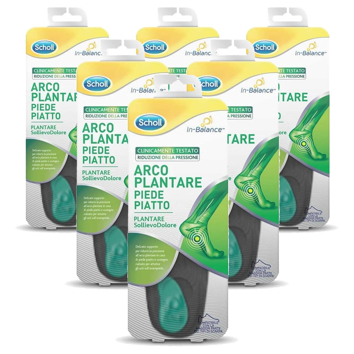 Dr. Scholl's In-Balance voetgewelf-voetbed maat M - 6-pack