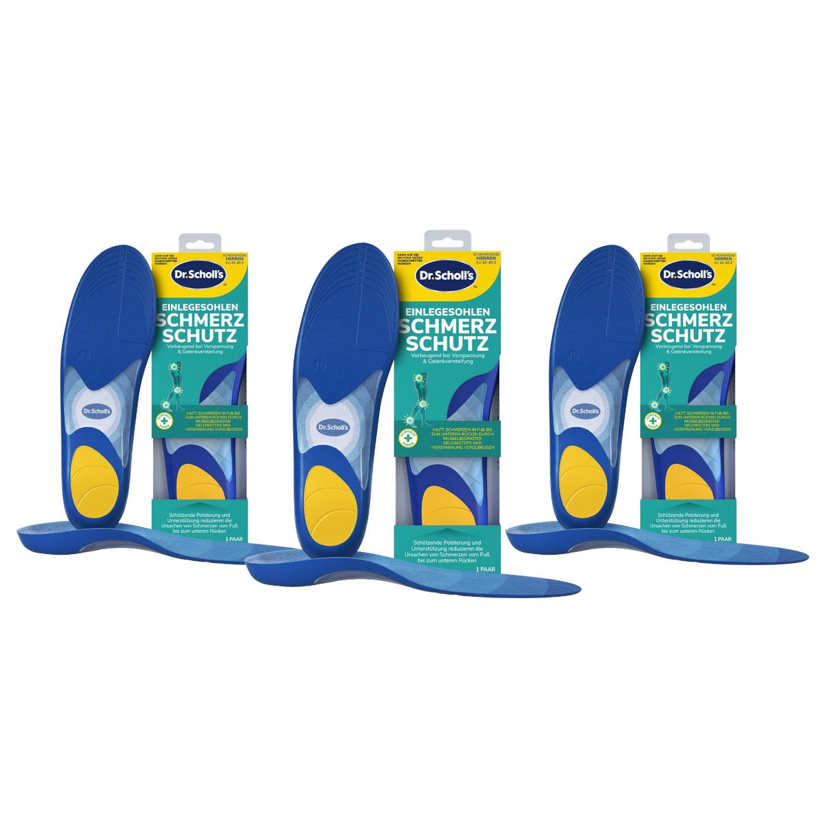 Dr. Scholl's inlegzolen heren maat 40-46,5, 1 paar - 3-pack