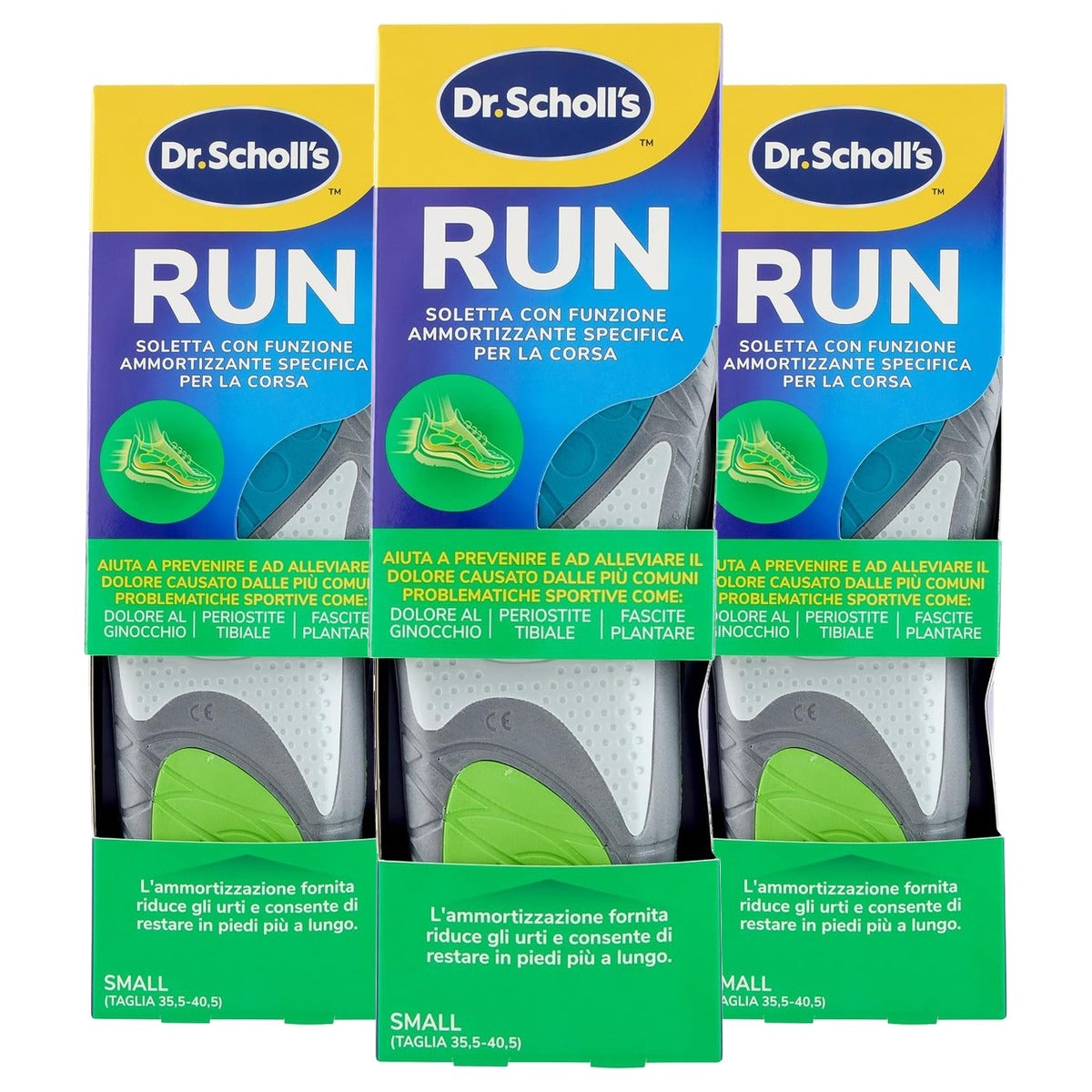 Dr. Scholl's RUN hardloopinlegzolen met dempingsfunctie - 3-pack