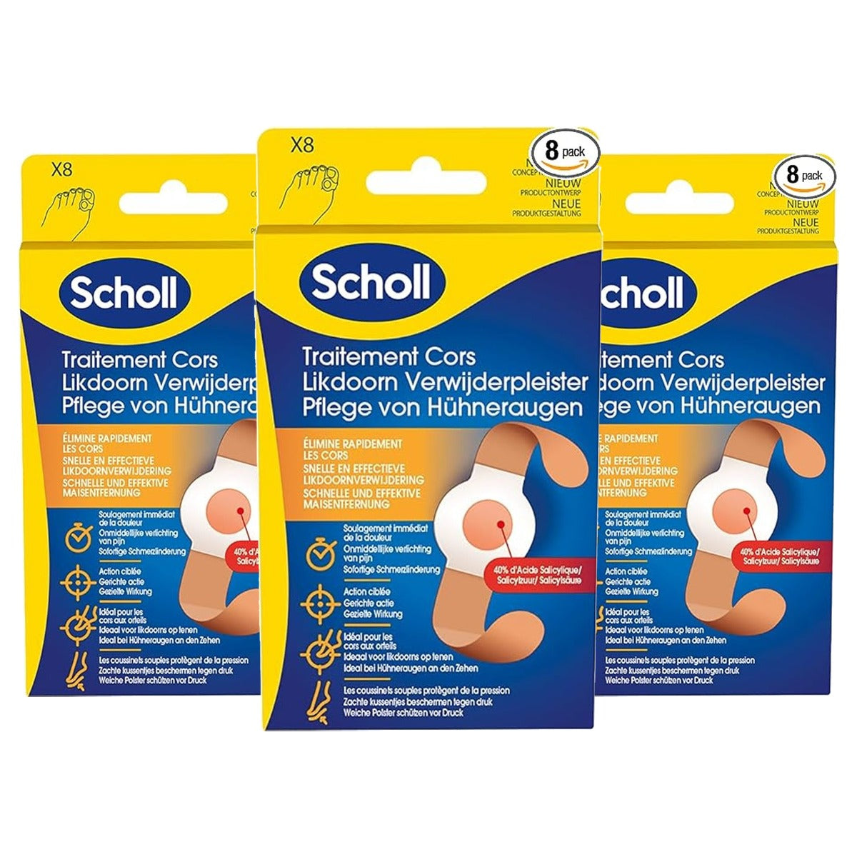 Dr. Scholl's Likdoornpleisters, 2 verpakkingen 3 x 8 stuks - Voordeelverpakking