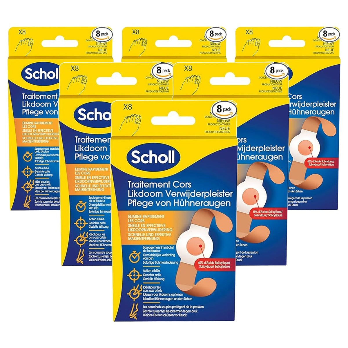 Dr. Scholl's Likdoornpleisters, 2 verpakkingen 6 x 8 stuks - Voordeelverpakking