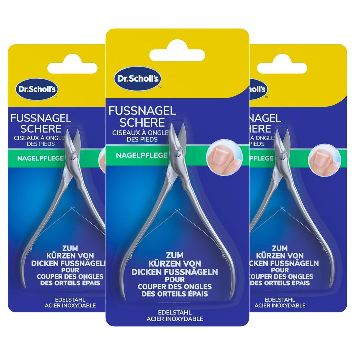 Dr. Scholl's Nagelschaar voor dikke teennagels 3 x 1 stuk - Voordeelverpakking