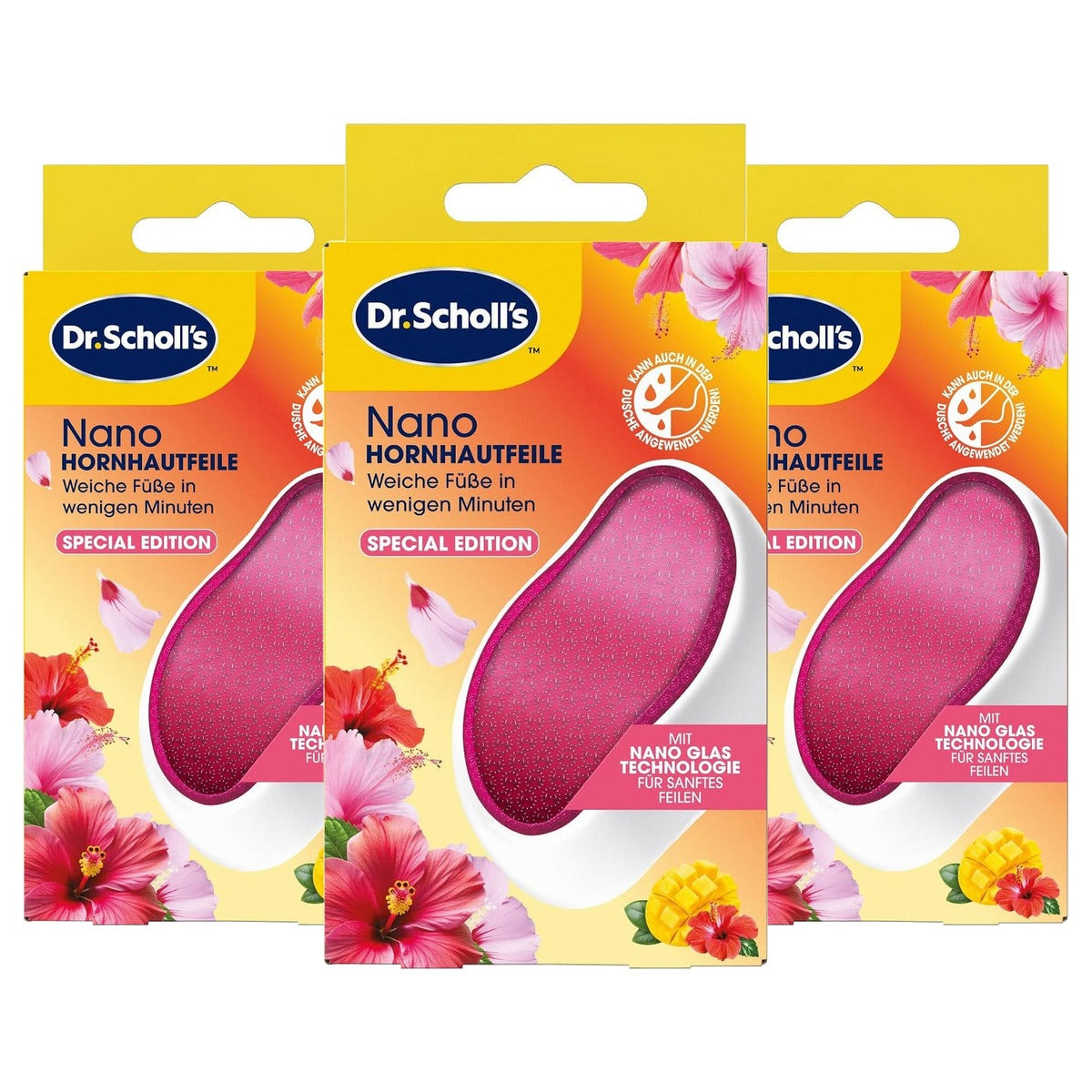 Dr. Scholl's Nano-glas eeltvijl Special Edition roze - 3-pack