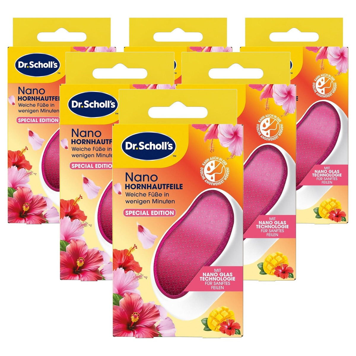 Dr. Scholl's Nano-glas eeltvijl Special Edition roze - 6-pack